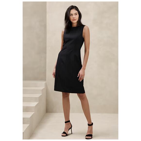 Banana Republic Dresses & Skirts - Banana Republic Black Sculpted Knee Length Sheath Dress Sz.10 NWT